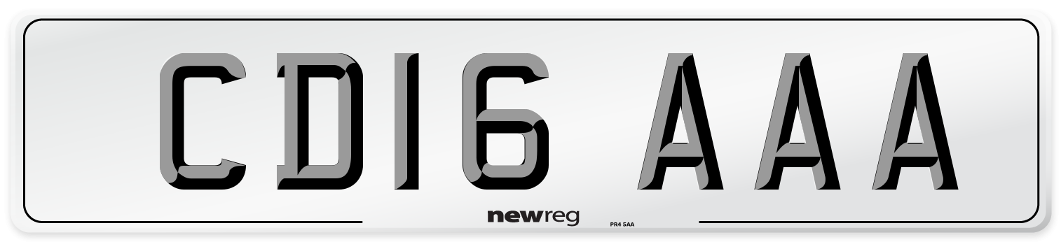 CD16 AAA Number Plate from New Reg